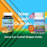 NaturesPlus, Animal Parade, Calcium Children’s Chewable Supplement, Vanilla Sundae, Sugar Free, 90 Animal-Shaped Tablets